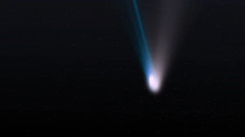 Comet Hale Bopp with a Dust Tale Stock Footage 95096175
