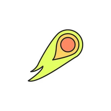 Comet icon. Element of magic icon for mobile concept and web apps. Color comet Stock Illustration