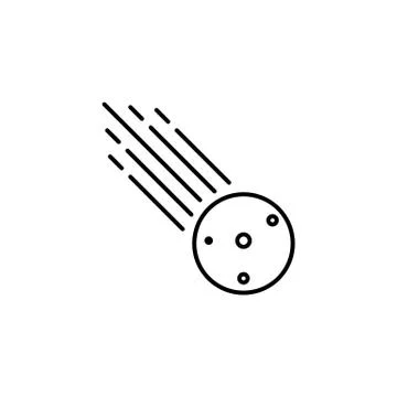Comet icon element of space icon for mobile concept and web apps. Thin line c Stock Illustration