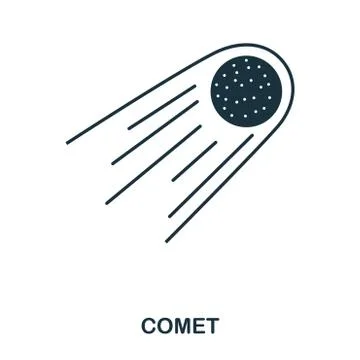 Comet icon. Flat style icon design. UI. Illustration of comet icon. Pictogram Illustrazione stock