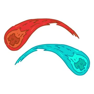 Comet icon. Stock Illustration