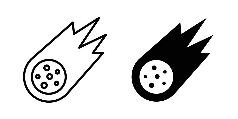 Comet icon Illustration set. Vector Eps10 for apps Stock Illustration