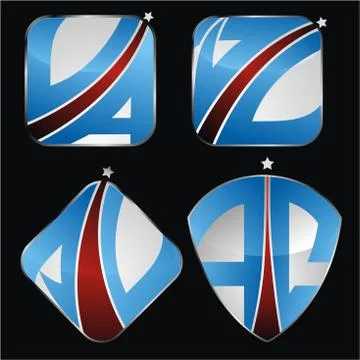 Comet icon set Stock Illustration