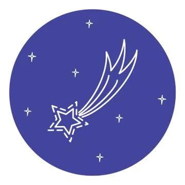 Comet icon in thin line style. Stock Illustration