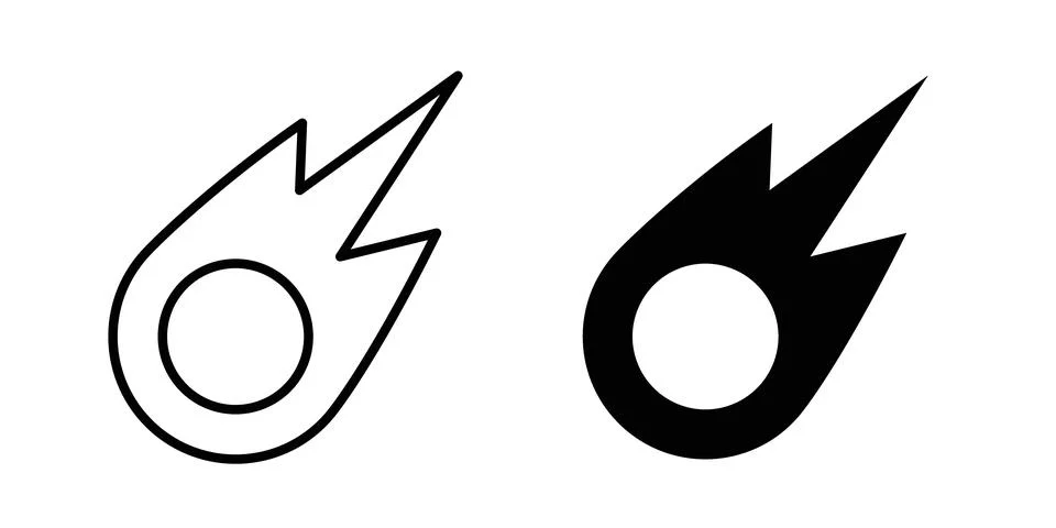 Comet icon vector editable eps10 Stock Illustration
