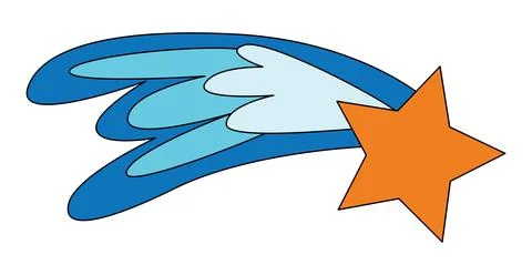 Comet isolated on a white background Stock Illustration