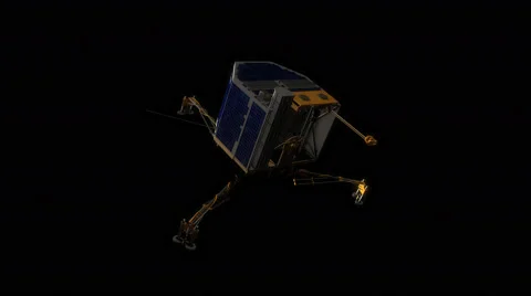 Comet lander, spacecraft, research laboratory Stock Footage 55687990