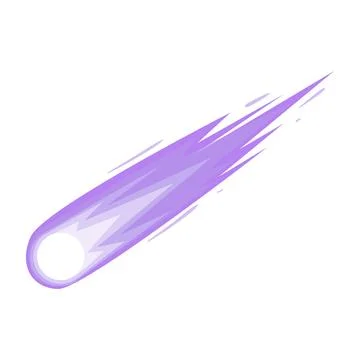 Comet meteor passing through space with speed tail イラスト素材