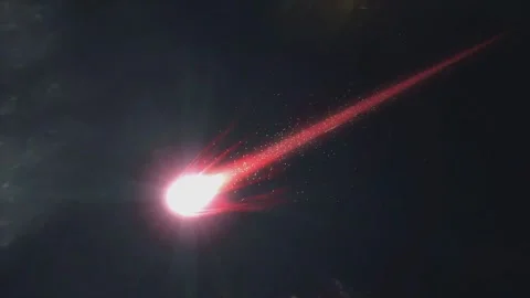 A comet moving faster in outer space. Stock Footage 285211413