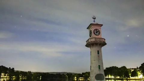 Comet Neowise Time-lapse, Roath Park Stock Footage