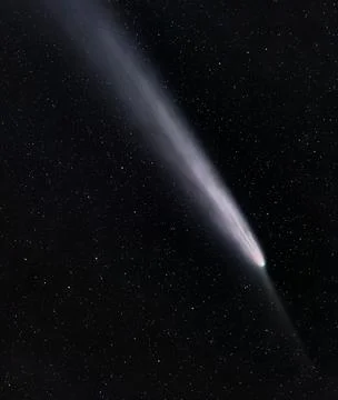 Comet in night sky Foto stock