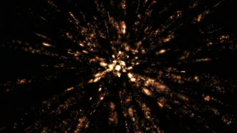 Comet or asteroid explodes with large debris, fire flames, smoke and magma Stock Footage 113327957