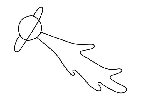 Comet or meteor Stock Illustration