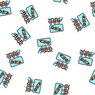 Comet planetarium discussion vector seamless pattern Illustrazione stock