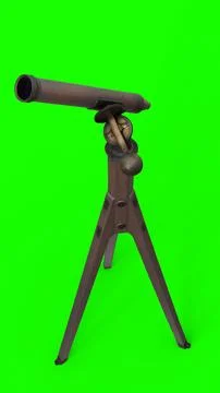 Comet seeker with green background Illustrazione stock