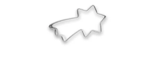 Comet shaped cookie cutter Stock Footage 8776947