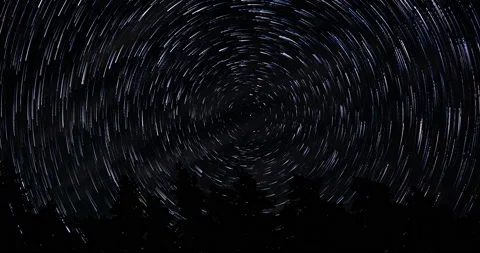 Comet-shaped star trails in the night sky Stock Footage 160401919