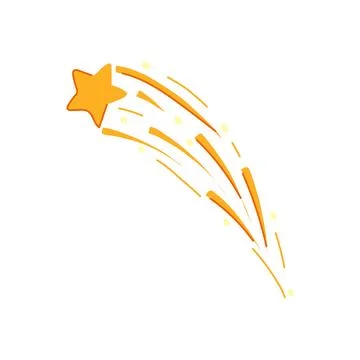 Comet shooting star space cartoon vector illustration 스톡 일러스트