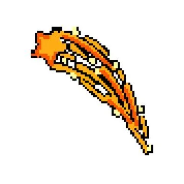 Comet shooting star space pixel art vector illustration Stock Illustration