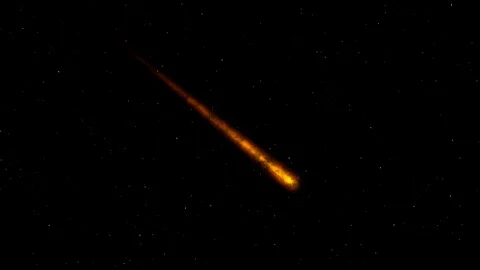 A comet shooting through the night sky. Stock Footage 103097673