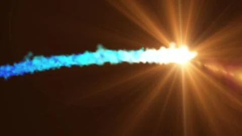 Comet in the sky at Night Stock Illustration