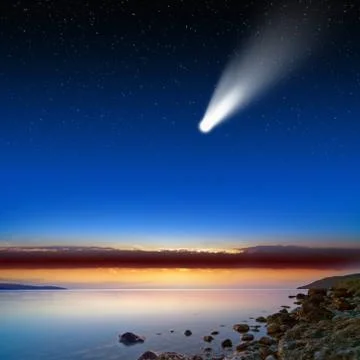 Comet in sky Фото