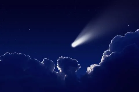 Comet in sky Fotos Stock