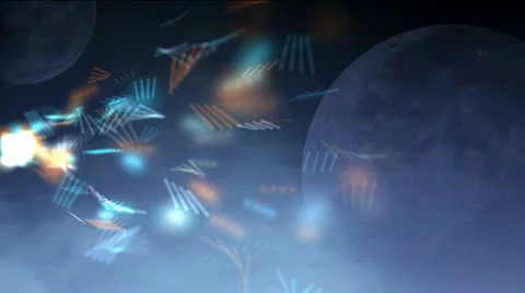 Comet in the space Видео 64553780