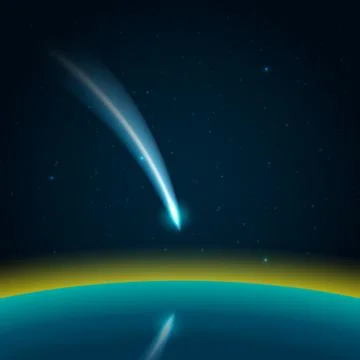 Comet in space vector Stock Illustration