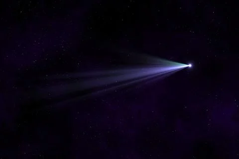 Comet in starry space. Stock Photos