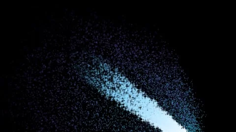 Comet Streaking Through Dark Space with Glowing Tail Cinematic Motion Stock Footage 343419651
