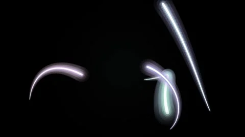 Comet Tails and Celestial Bodies in Space. Stock Footage 329506404
