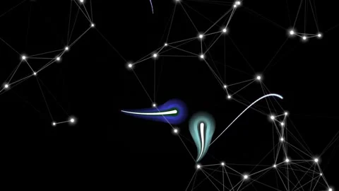 Comet Tails and Constellations in Space. Stock Footage 328505283