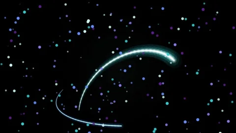 Comet Tails in Deep Space Stars. Stock Footage 329426191