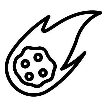 Comet Vector Icon Design Illustration Stock Illustration