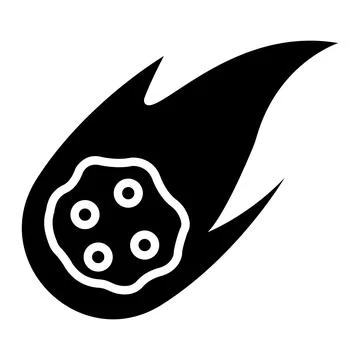 Comet Vector Icon Design Illustration Stock Illustration
