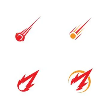 Comet vector icon illustration Stock Illustration