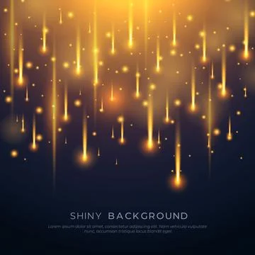 Comets shower, falling stars or meteorite in the sky. Abstract shining back.. Stock Illustration
