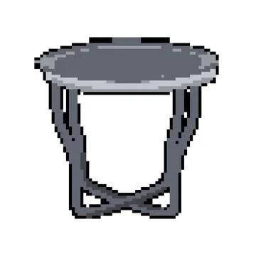 Comfor folding table pixel art vector illustration Stock Illustration