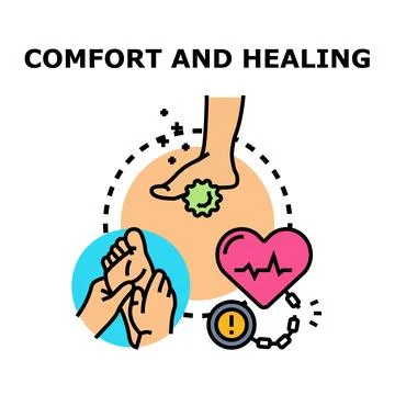 Comfort and healing concept vector illustration Stock Illustration