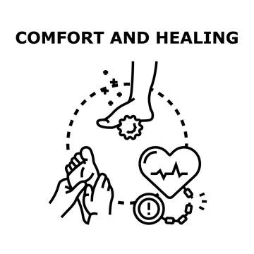 Comfort and healing concept vector illustration Stock Illustration