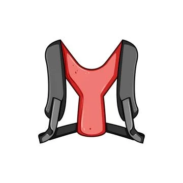 Comfort back posture corrector cartoon vector illustration Illustrazione stock