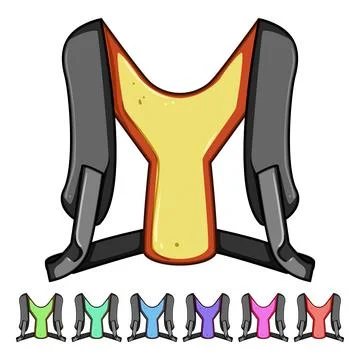 Comfort back posture corrector cartoon vector graphic Stock Illustration