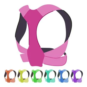 Comfort back posture corrector vector cartoon graphic Stock Illustration