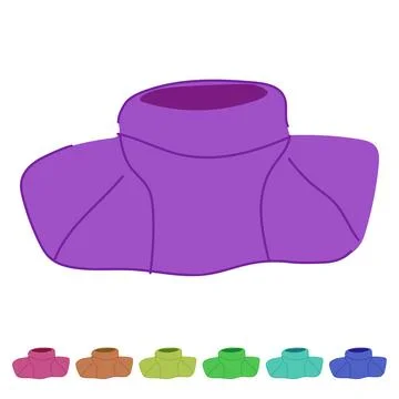 Comfort cervical neck collar vector cartoon graphic 库存插图