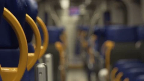 Comfort city trip by a modern train Stock Footage 81505259