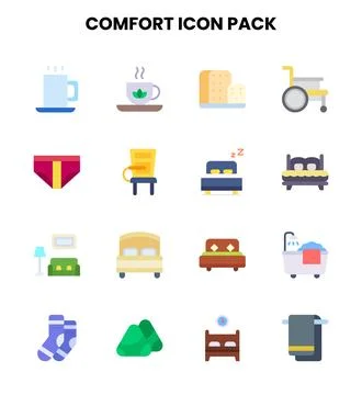 Comfort Flat UI Icons Pack Stockillustratie