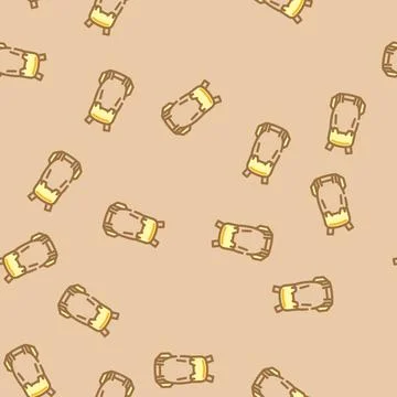 Comfort hiking backpack vector seamless pattern Illustrazione stock