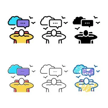 Comfort people value color range icon vector Stock Illustration