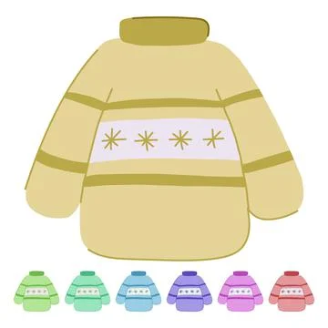 Comfort winter sweater cozy vector cartoon graphic Stock Illustration